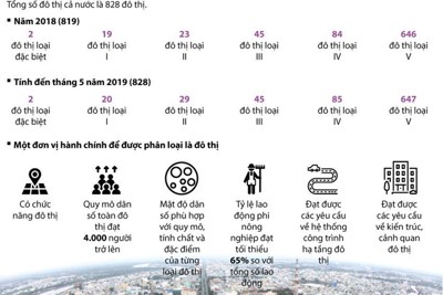 [Infographics] Tốc độ đô thị hóa đang tăng nhanh trên cả nước