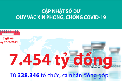 [Infographics] Quỹ Vắc xin phòng, chống Covid-19 đã tiếp nhận ủng hộ 7.454 tỷ đồng