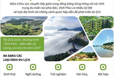 [Infographics] Vĩnh Phúc - điểm đến ấn tượng, an toàn Hè năm 2020