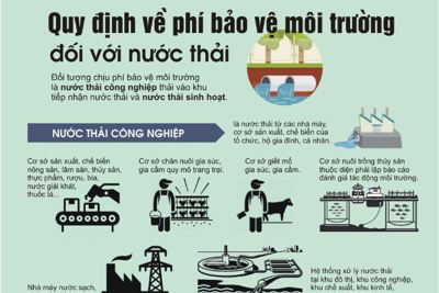 [Infographics] Quy định về phí bảo vệ môi trường đối với nước thải