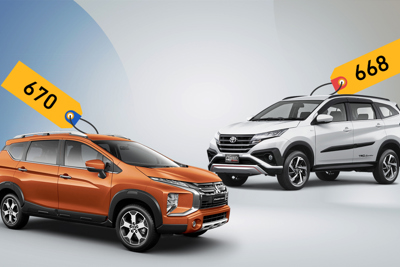 [Infographics] Xpander Cross và Toyota Rush - đua trang bị xe 7 chỗ gầm cao