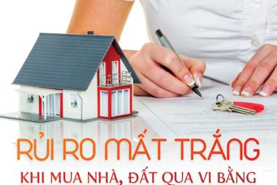  [Infographics] Rủi ro mất trắng khi mua nhà, đất qua vi bằng