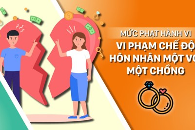 [Infographics] Hành vi vi phạm chế độ hôn nhân một vợ, một chồng sẽ bị phạt như thế nào từ 1/9? 
