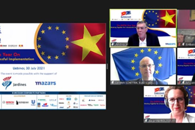 Giá trị thương mại Việt Nam-EU tăng 18% sau một năm thực hiện EVFTA