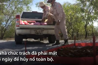 [Video] Hơn 1.400 quả đạn từ thời chiến tranh được hủy nổ