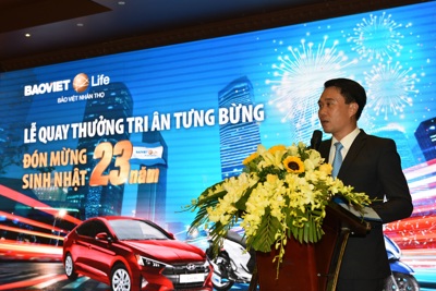 Khách hàng tham gia bảo hiểm nhân thọ trúng xe máy SH
