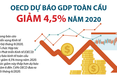 [Infographics] OECD dự báo GDP toàn cầu năm 2020 giảm 4,5%