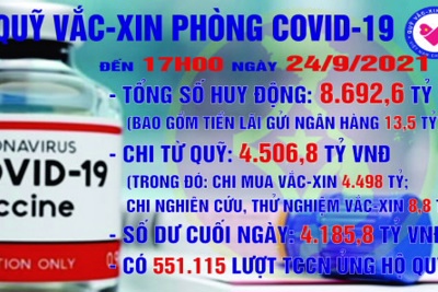 [Infographics] Quỹ Vắc xin phòng, chống COVID-19 còn dư 4.185,8 tỷ đồng