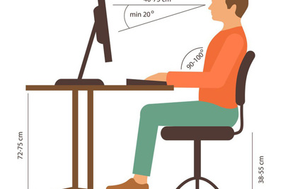 [Infographics] Ngồi máy tính như thế nào cho đúng tư thế?