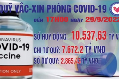 Quỹ Vắc xin phòng, chống COVID-19 còn dư 2.865,43 tỷ đồng