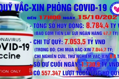 [Infographics] Quỹ Vắc xin phòng, chống COVID-19 còn dư 1.730,9 tỷ đồng