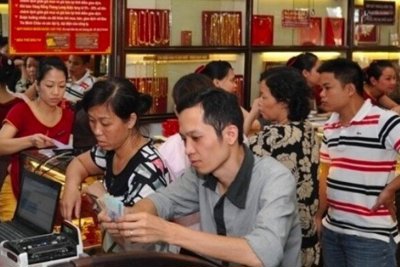 Vàng tăng lên cao nhất 4 tuần