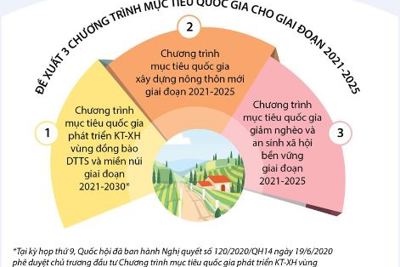 [Infographics] Chính phủ đề xuất thực hiện 3 chương trình mục tiêu quốc gia 