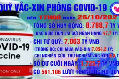 [Infographics] Quỹ Vắc xin phòng, chống COVID-19 còn dư 1.725,7 tỷ đồng