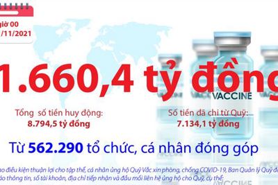 [Infographics] Quỹ Vắc xin phòng, chống COVID-19 còn dư 1.660,4 tỷ đồng