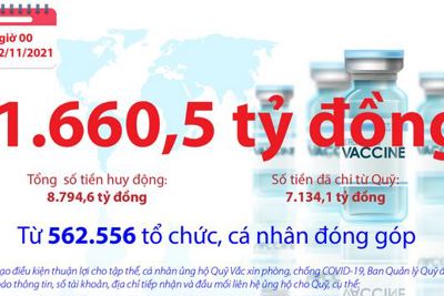 Quỹ Vắc xin phòng, chống COVID-19 còn dư 1.660,5 tỷ đồng