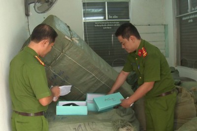 [Video] Công an tạm giữ 8 tấn hàng không rõ nguồn gốc trên tàu SE19
