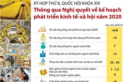 [Infographics] Nghị quyết về kế hoạch phát triển kinh tế-xã hội năm 2020