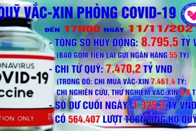 Quỹ Vắc xin phòng, chống COVID-19 còn dư 1.325,3 tỷ đồng