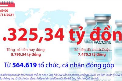 Quỹ Vắc xin phòng, chống COVID-19 còn dư 1.325,34 tỷ đồng