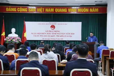 Công đoàn Bộ Tài chính tổ chức hiến máu tình nguyện năm 2020