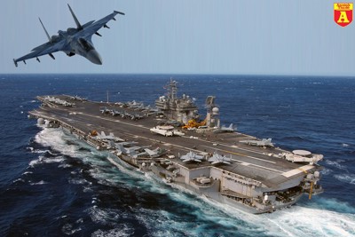 [Infographics] Sức mạnh tàu sân bay Mỹ từng bị tiêm kích Su-27 Nga vờn tới 40 phút