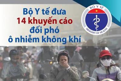 [Infographics] Khuyến cáo của Bộ Y tế về đối phó với ô nhiễm không khí