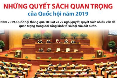 [Infographics]  Những quyết sách quan trọng của Quốc hội năm 2019