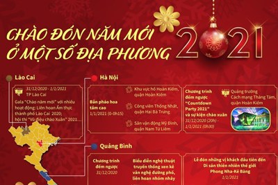 [Infographics] Nhiều hoạt động chào năm mới 2021 ở một số địa phương