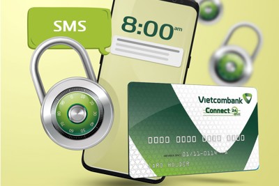 Vietcombank bổ sung phương thức khóa thẻ tạm thời qua tin nhắn SMS