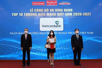 Vietcombank - Top 10 Thương hiệu mạnh Việt Nam năm 2020-2021