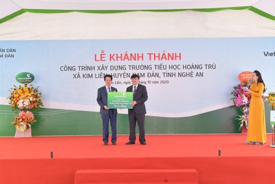 Vietcombank xây dựng trường cho học sinh tại Nam Đàn, Nghệ An