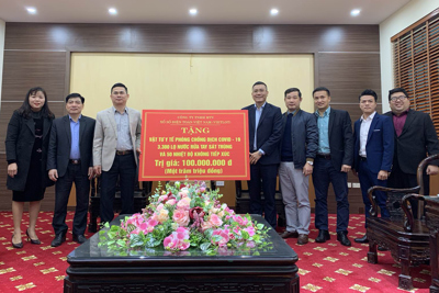 Vietlott tặng tỉnh Vĩnh Phúc vật tư y tế phòng dịch Covid-19 cho học sinh