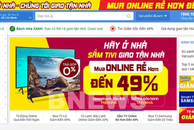Siêu thị điện máy giảm giá sâu, kích cầu mua sắm online