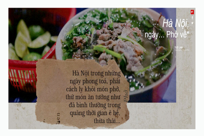 Hà Nội, ngày… Phở về