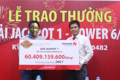 Vietlott trao jackpot gần 60 tỷ đồng cho người chơi tại Vĩnh Long