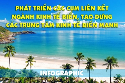 Phát triển cụm liên kết ngành kinh tế biển gắn với xây dựng các trung tâm kinh tế biển mạnh