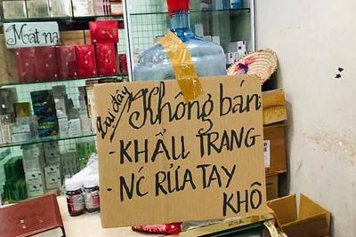 Vẫn khan hiếm khẩu trang, nước sát trùng