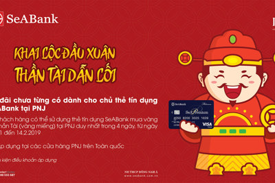 Mua vàng ngày vía thần tài bằng thẻ tín dụng SeABank