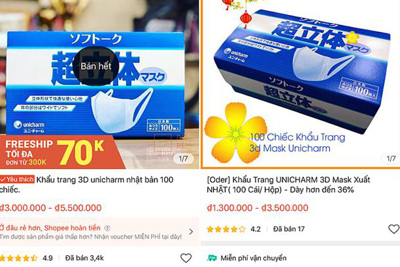 Đóng cửa hơn 30.000 gian hàng điện tử vì “thổi giá” khẩu trang, nước rửa tay
