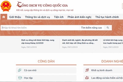 Nâng cấp ứng dụng thuế điện tử tích hợp trên Cổng Dịch vụ công Quốc gia
