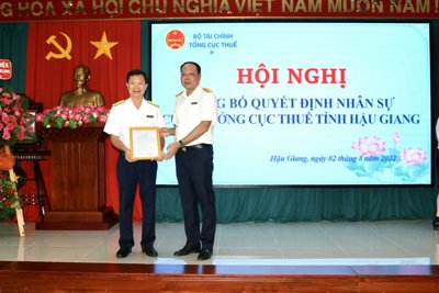 Cục Thuế Hậu Giang có tân Cục trưởng