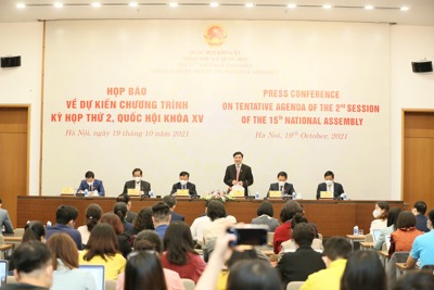 Kỳ họp thứ 2, Quốc hội khóa XV sẽ chính thức khai mạc vào sáng ngày 20/10 