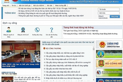 Tiếp tục tạo những bước đột phá trong thực hiện Cơ chế một cửa quốc gia