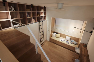 Căn hộ 22 m2 đầy đủ tiện ích với thiết kế siêu thông minh