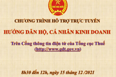 Tổng cục Thuế tiếp tục hỗ trợ hộ, cá nhân kinh doanh trong thực hiện chính sách thuế