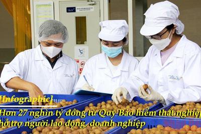 Hơn 27 nghìn tỷ đồng từ Quỹ Bảo hiểm thất nghiệp hỗ trợ người lao động, doanh nghiệp