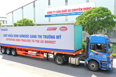 Thaco đẩy mạnh xuất khẩu sơmi rơmoóc sang thị trường Mỹ