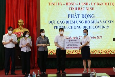 EVNNPC ủng hộ 1 tỷ đồng chung tay cùng Bắc Giang, Bắc Ninh phòng chống dịch Covid - 19