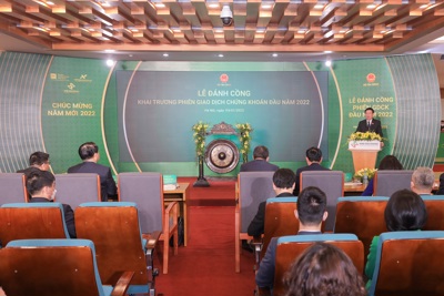 Một số hình ảnh nổi bật tại Lễ khai trương phiên giao dịch chứng khoán đầu năm 2022